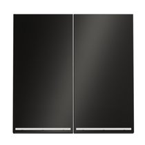 Клавиши для выключателя/переключателя двухклавишного с подсветкой, S70 Metal антрацит - Voltum