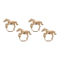 Набор колец для салфеток L’Objet Конь, 4 шт, позолота, п/к - L’Objet