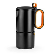 Кофеварка гейзерная на 4 чашки BRA Efficient, сталь нержавеющая, черная, для индукции - BRA
