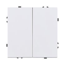 Выключатель кнопочный 2-клавишный 10А/250В, белый матовый Kollinger Eclipse EC-025WH - Kollinger