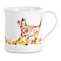 Кружка Just Mugs Devon Цветочный питомец Кошка 412 мл, фарфор костяной - Just Mugs