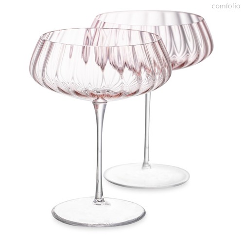 Набор креманок для шампанского Nude Glass Round UP Dusty Rose 400 мл, 2 шт, стекло хрустальное - Nude Glass