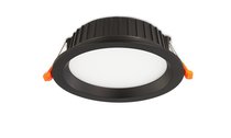 LED Ritm cветильник встраиваемый, 15W, 1425Lm, 4000К, D180xH58мм, IP44, 120°, Ra>80, монтаж. D155мм, корпус черный +источник питания. - Donolux