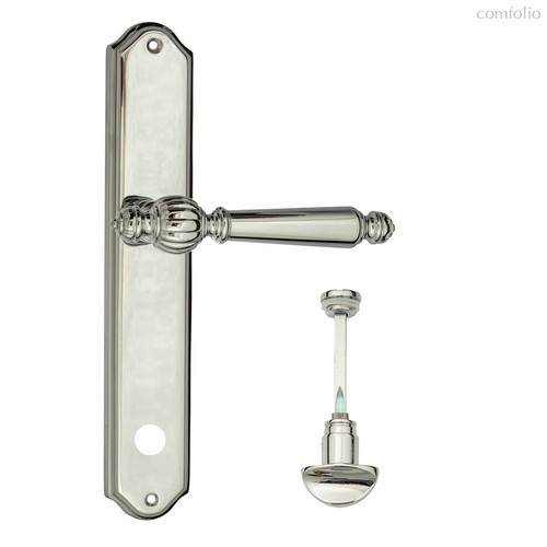 Дверная ручка Venezia Pellestrina WC-2 на планке PL02 полированный хром - Venezia Collezione