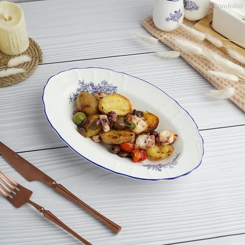 Блюдо овальное 25,5*15,8 см h3,8 см 250 мл глубокое Sea Flower P.L. Proff Cuisine - P.L. Proff Cuisine