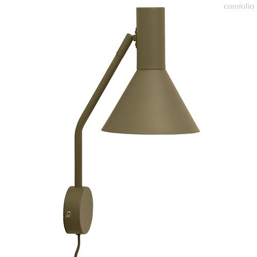 Лампа настенная Lyss, 42х?18 см, оливковая матовая - Frandsen