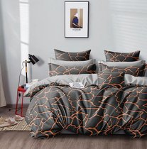 Комплект постельного белья CA-7-698 Дуэт Сатин печатный с наволочками 70х70х2шт.+ 50х70х2шт. - АльВиТек