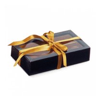 Коробка для шоколада с крышкой и разделителями, 14,5*7,5*3,5 см, черная, картон, 50 шт/у - Garcia De Pou