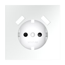 Накладка для розетки с заземлением и защитными шторками, с USB A+A, S70 белый матовый