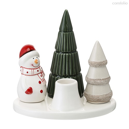 Подсвечник новогодний Enchanted forest из коллекции New Year Essential, 14 см - Tkano