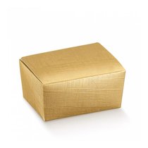 Коробка для кондитерских изделий, 375 г, золотая 12,5*8*5,5 см, картон, 100 шт/уп, Garci - Garcia De Pou
