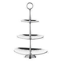 Блюдо трехярусное Edzard Гульф овальное h49 см, посеребрение - Edzard