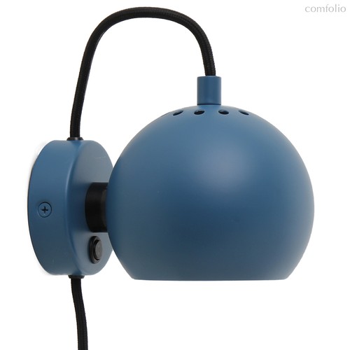 Лампа настенная Ball, d12 см, синяя матовая - Frandsen