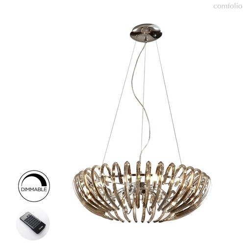 Люстра Ariadna 12L шампань DIMABLE, цвет хром/прозрачный - Schuller