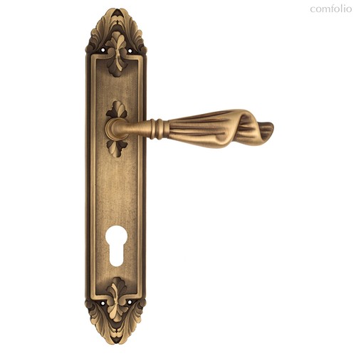 Дверная ручка Venezia Opera CYL на планке PL90 матовая бронза - Venezia Collezione