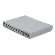 Простыня из премиального сатина светло-серого цвета из коллекции Essential, 180х270 см - Tkano