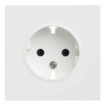 Лицевая панель для розетки 2к+з 35632 MW, белый сатин - Rikett