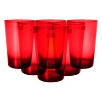Набор стаканов для воды IVV Легкость 450 мл, красный, 6 шт - IVV