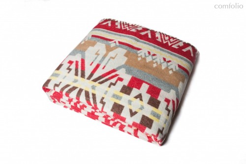 Одеяло Хлопок100% арт.37-15 (красные лубны), цвет бежевый, 140x205 см - Valtery