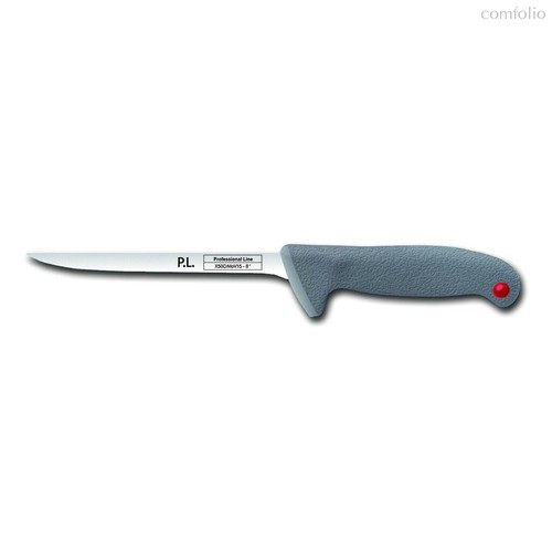 Нож PRO-Line филейный 15 см с цветными кнопками серая пластиковая ручка, P.L. Proff Cuisine - P.L. Proff Cuisine