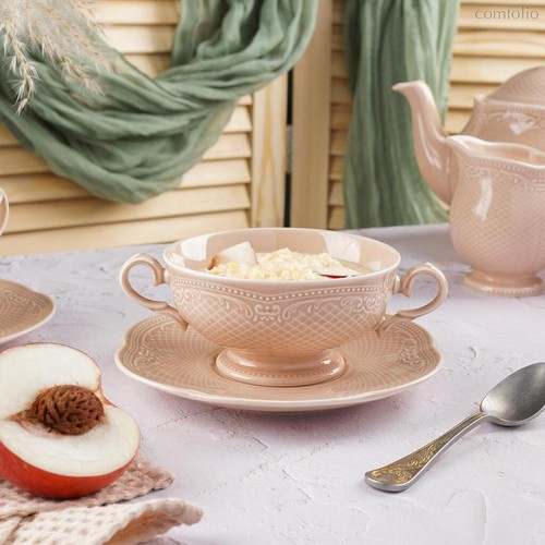 Бульонная пара 315 мл d 11,8 см h6,3 см Aristocrat Peach Tea Noble [1] - Noble