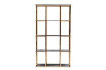 Стеллаж золотистый/темн. ст. 100x40x180см - Garda Decor