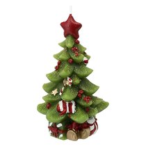 Свеча декоративная Green Miracle из коллекции New Year Essential, 18 см - Tkano