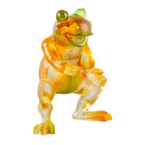 Фигурка Decor de Table Pate de Verre Cristal Лягушка Стоит, хрустальное тесто, янтарно-зеленая, п/к - Decor De Table