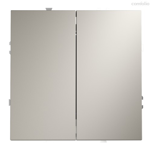 Перекрестный переключатель встраиваемый VOLTUM S70 двухклавишный 10А, кашемир - Voltum