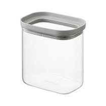 Банка для хранения прямоугольная Vacuum Glass, 750 мл, светло-серая - Smart Solutions