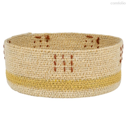 Корзина плетеная круглая Оchre line - Covali