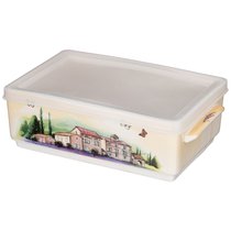 Блюдо Прямоугольное с Ручками И Силикон.Крышкой Lefard Лаванда 20,5x12 см