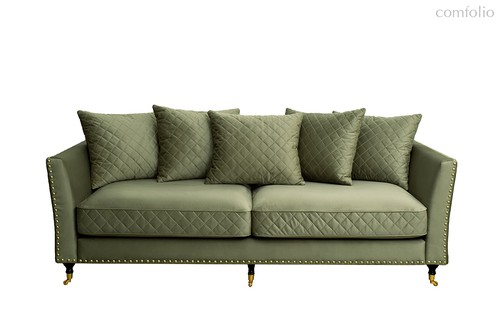 Диван Сорренто (Sorrento) 220 трехмест., велюр оливковый Colt1002-OLIV 220x101x88см - Garda Decor