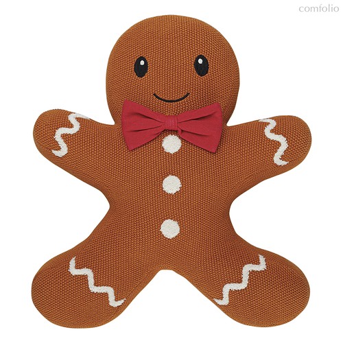 Подушка вязаная Classy gingerbread из коллекции New Year Essential, 40х50 см - Tkano