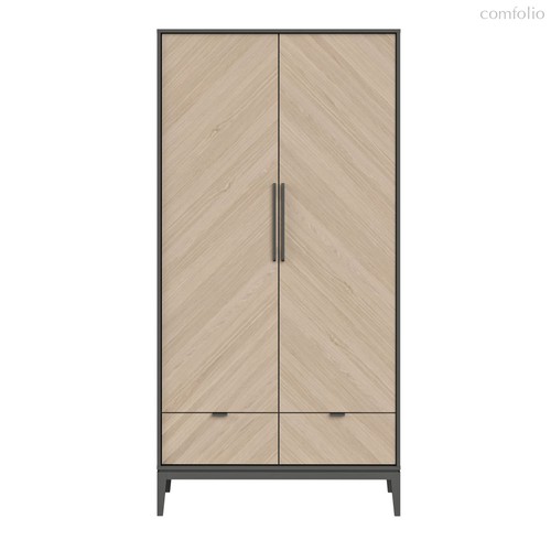 Шкаф Fjord 2-х створчатый (темно-серый), цвет темно-серый - Ellipse