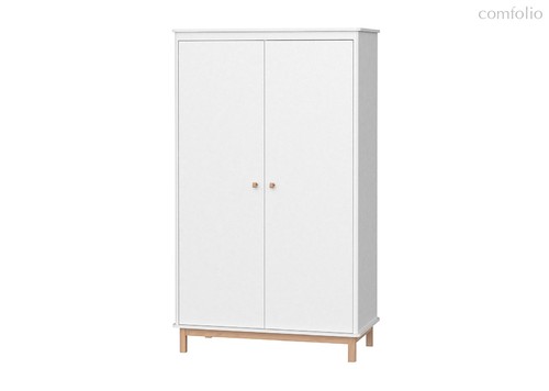 Шкаф Classic 2-х створчатый со скрытыми ящиками (белый) - Ellipse