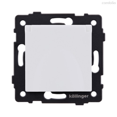 Розетка штепсельная SCHUKO 16A/250 В с крышкой, белый матовый Kollinger REA-006WM для Aspekt, Eleganz, Reflex - Kollinger