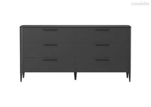 Комод Type oak 6 ящиков ширина 170 см (черный) - Ellipse