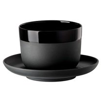 Чашка для эспрессо с блюдцем Rosenthal Капелло 210 мл, фарфор, черная - Rosenthal