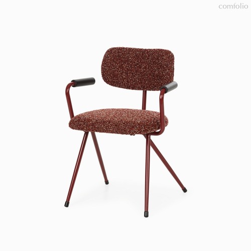 Обеденный стул Speck Arm, цвет коричневый/красный/черный - Cosmo