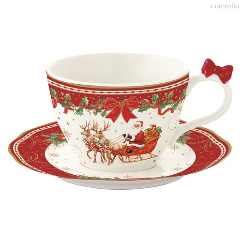 Чашка с блюдцем Christmas Heritage, 240 мл - Easy life