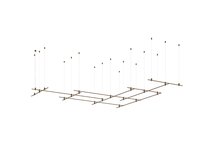 Magnet Modular System «CODE 1.2», L2000x6xL1000х4хH95-3000 мм (высота регулируется), DC24V, подвесное основание для модульных светильников, темная бронза, блок питания в комплект не входит - Donolux