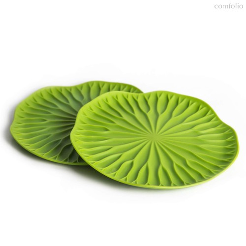 Подставки под бокалы 2 шт Lotus зеленый - Qualy
