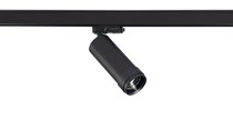 LED Rollo св-к трековый Zoom, 15Вт, D57хH202мм, 1056Лм, 10°-60°, 3000К, IP20, Ra >90, черный RAL9005, блок питания в комплекте - Donolux