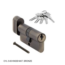 Ключевой цилиндр CYL 5-60 KNOB MAT. BRONZE (Бронза) - Rush