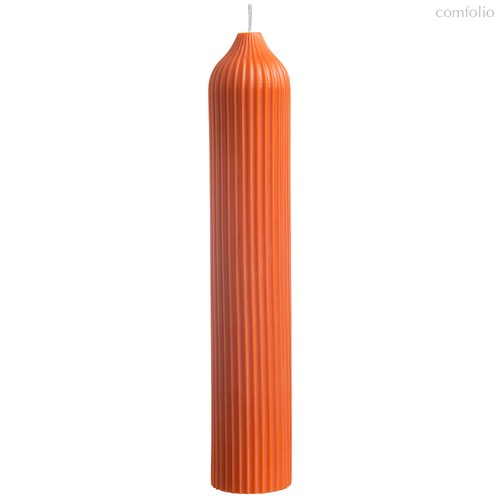 Свеча декоративная оранжевого цвета из коллекции Edge, 25,5см - Tkano