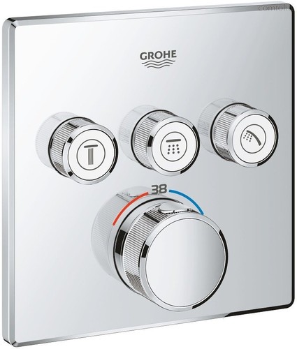 29126000 Grohtherm SmartControl Внешняя часть термостатического смесителя на 3 выхода, хром - Grohe