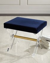 Синяя банкетка Эйдан, цвет синий - Louvre Home