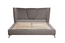 Кровать Сиена (Siena) без мех. велюр серый Colt017 199x222x116см - Garda Decor