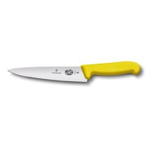 Универсальный нож Victorinox Fibrox 19 см, ручка фиброкс желтая - Victorinox